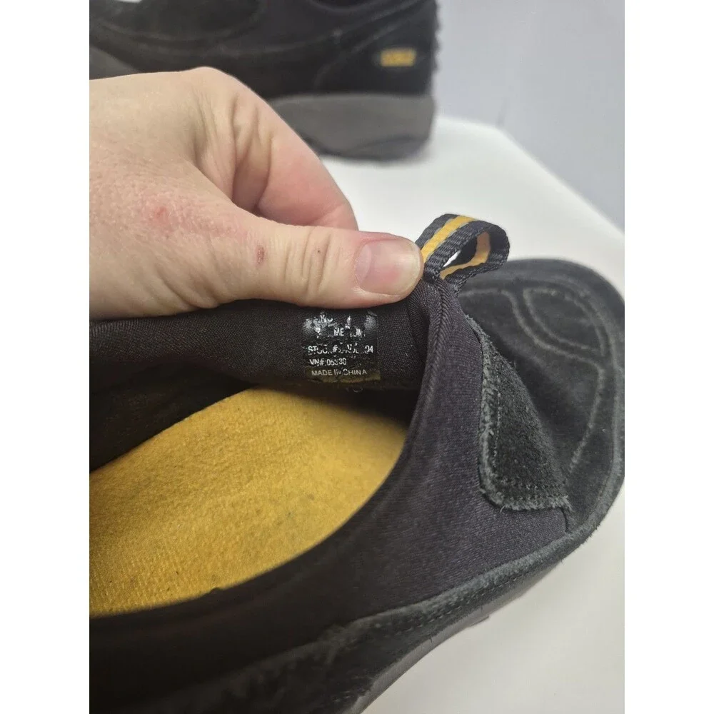 LL Bean Womens Thinsulate Black Suede Slip-On Comfort Shoes Size 7